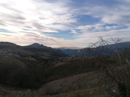 tramonto colori e riflessi  Lessinia  Corno