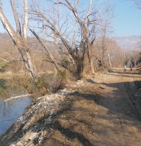 Volargne Ponton tratto in costruzione ciclopedonale adige