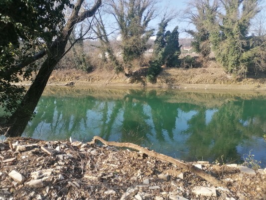 Volargne Ponton tratto in costruzione ciclopedonale adige