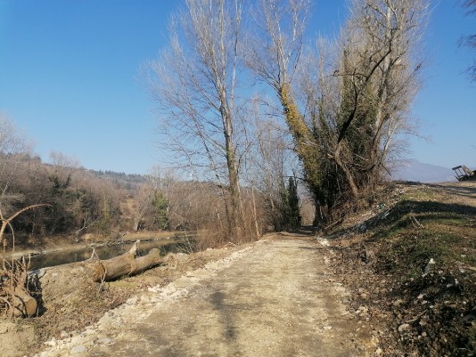 Volargne Ponton tratto in costruzione ciclopedonale adige