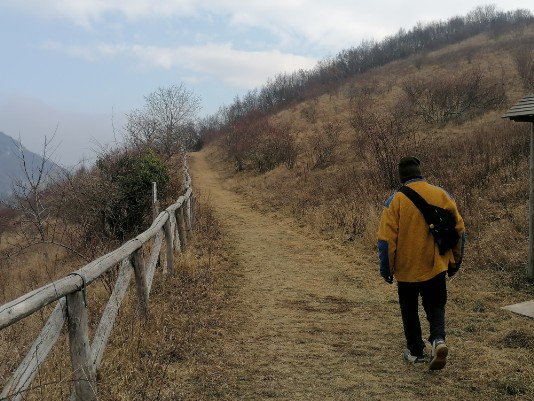 salendo Monte Cimo tratto sentiero