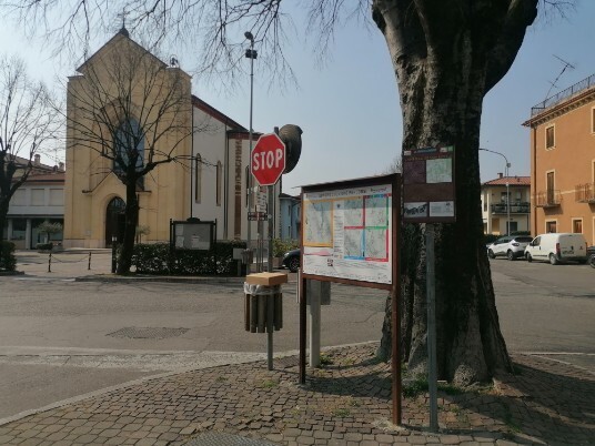 Chiesa di Pedemonte tabella percorsi sanpietroincammino