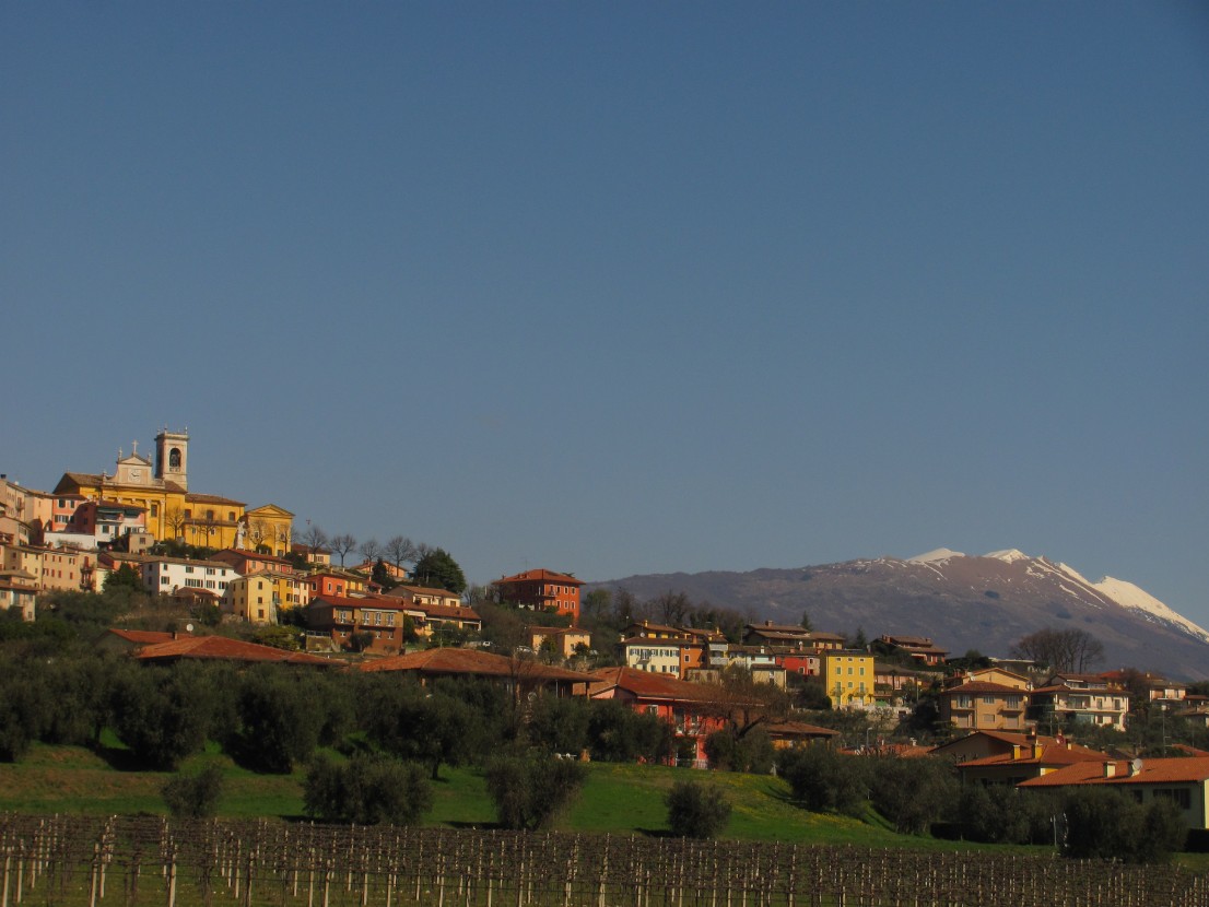 Cavaion Veronese e il Monte Baldo sullo sfondo