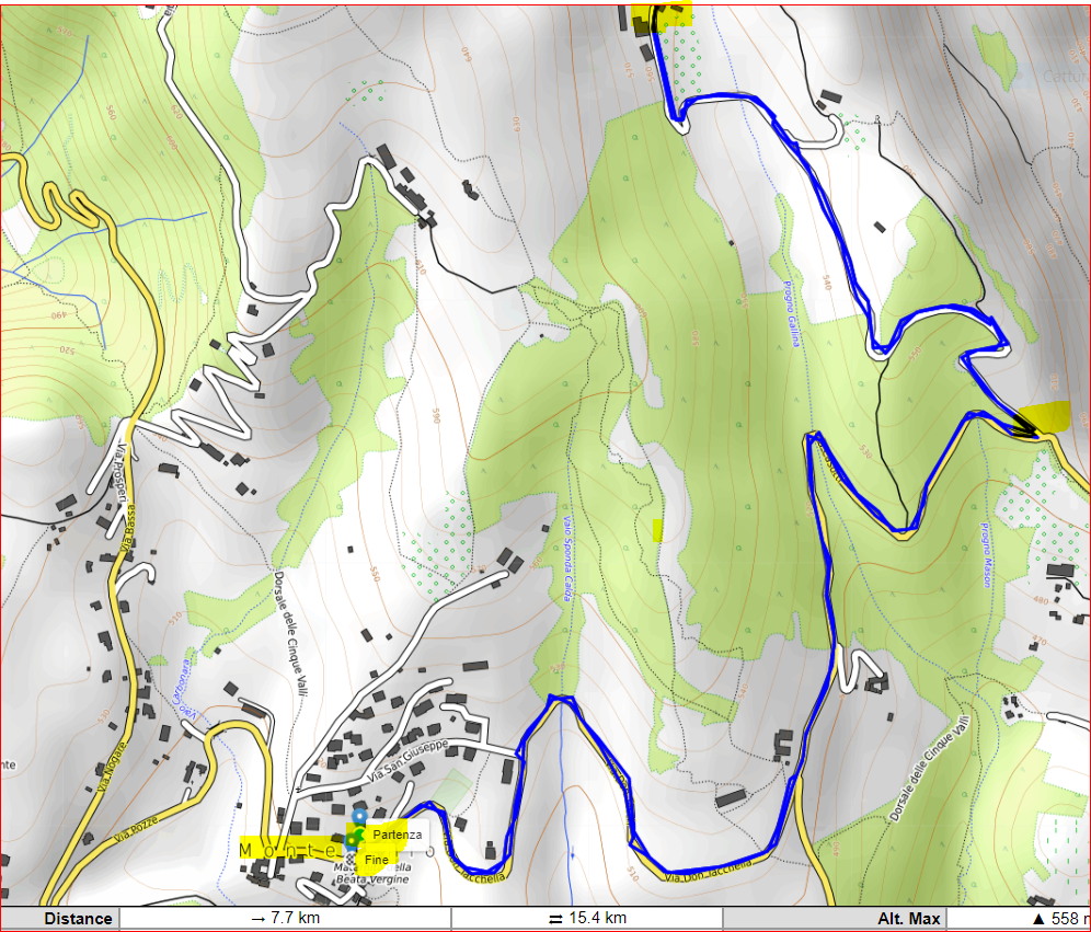 map Montecchio - Casotti