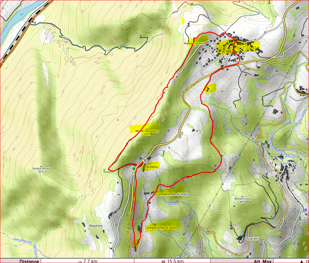 Map Paroletto Breonio