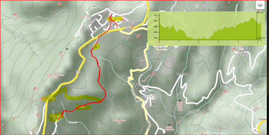 Mappa Breonio Festa del Ciclamino camminata