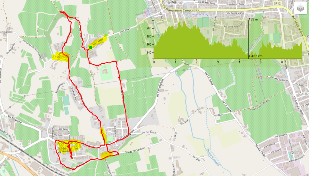 clicca su mappa Cengia castelrotto Corrubio