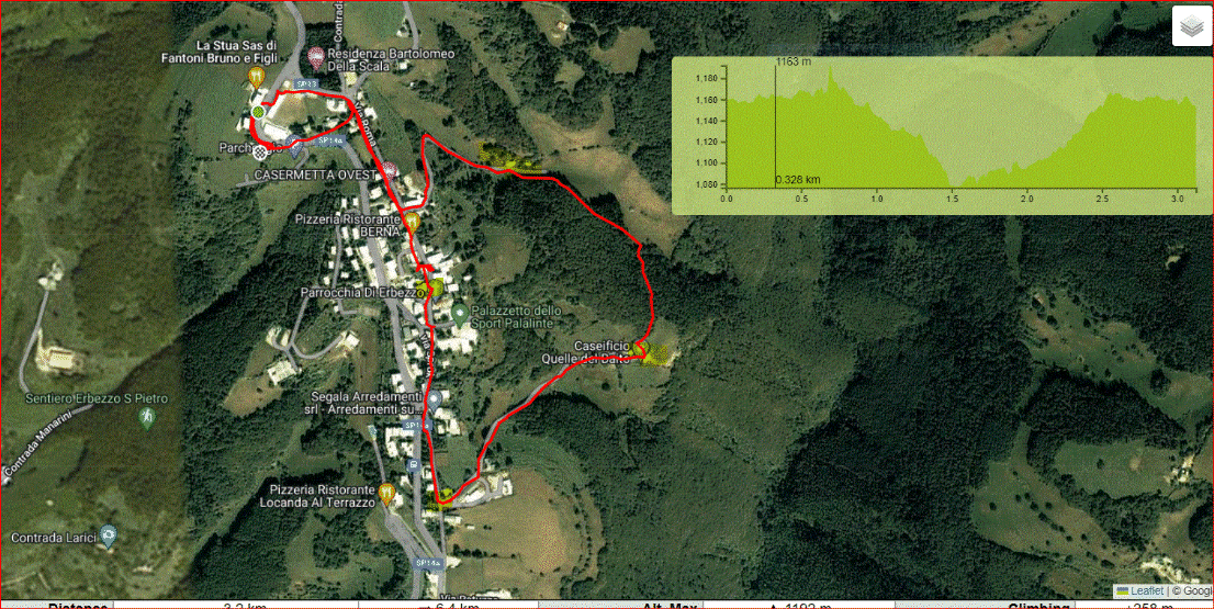 Mappa Erbezzo e le contrade