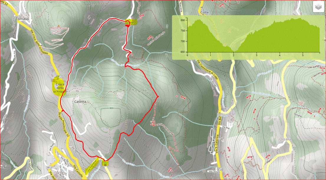 Mappa Fiamene Saletti Giare Schioppo E5