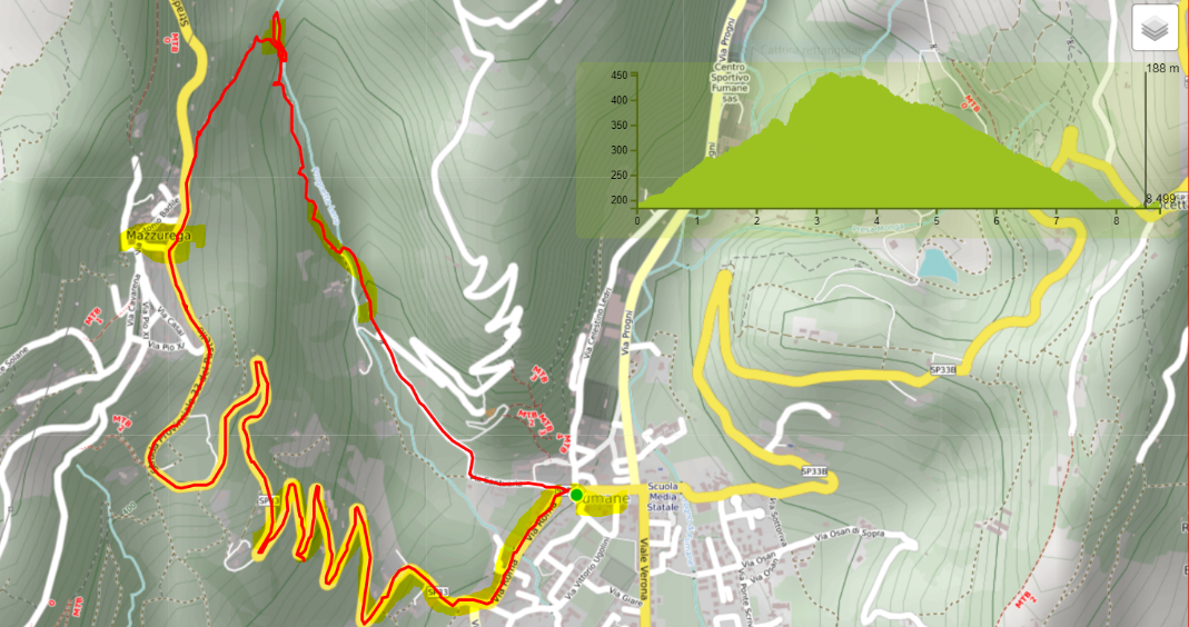 clicca su mappa Fumane Lena Mazzurega e scaricare file GPX