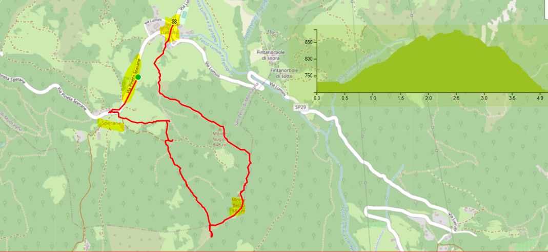 clicca su mappa Lumini Monte Belpo