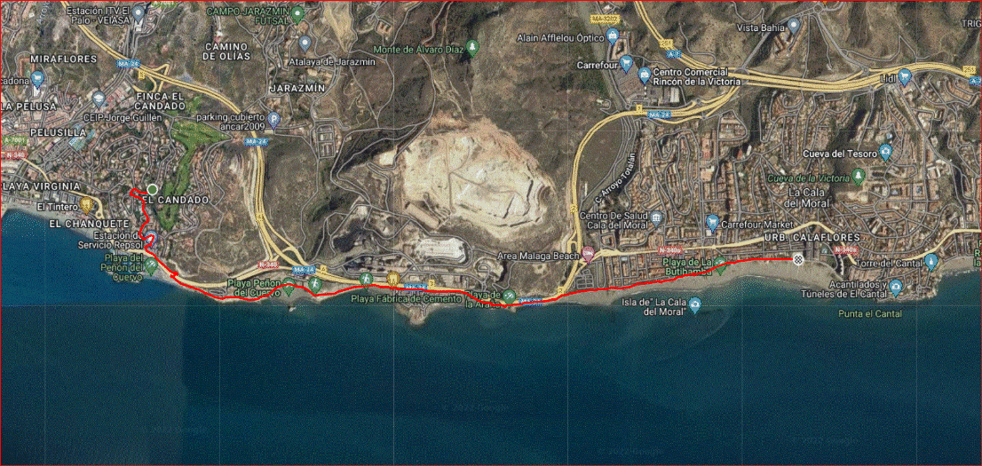 Mappa Malaga Cala del Moral