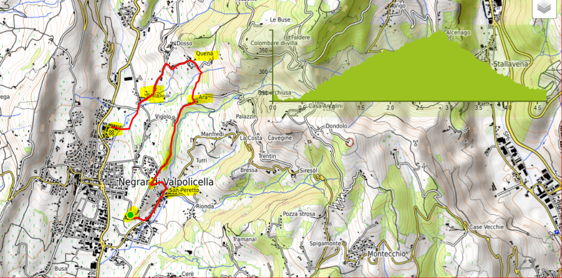 clicca su mappa Muri san Peretto Castel Quena