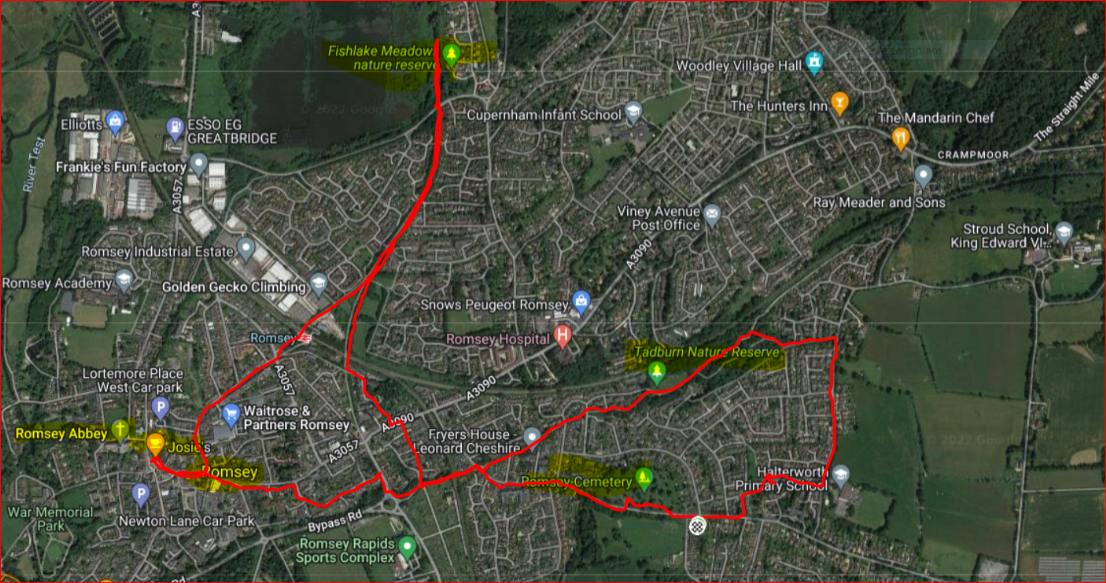 Mappa Romsey Fishlake Tadburn Meadows