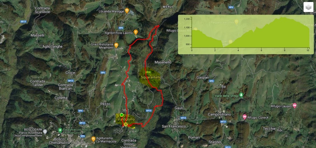 Mappa Valdiporro Squaranto Scrovazzo