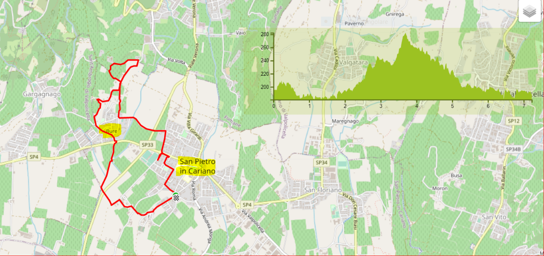 clicca su mappa Sanpietroincammino percorso 2t