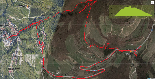 Mappa percorso Monte e profilo altimetrico