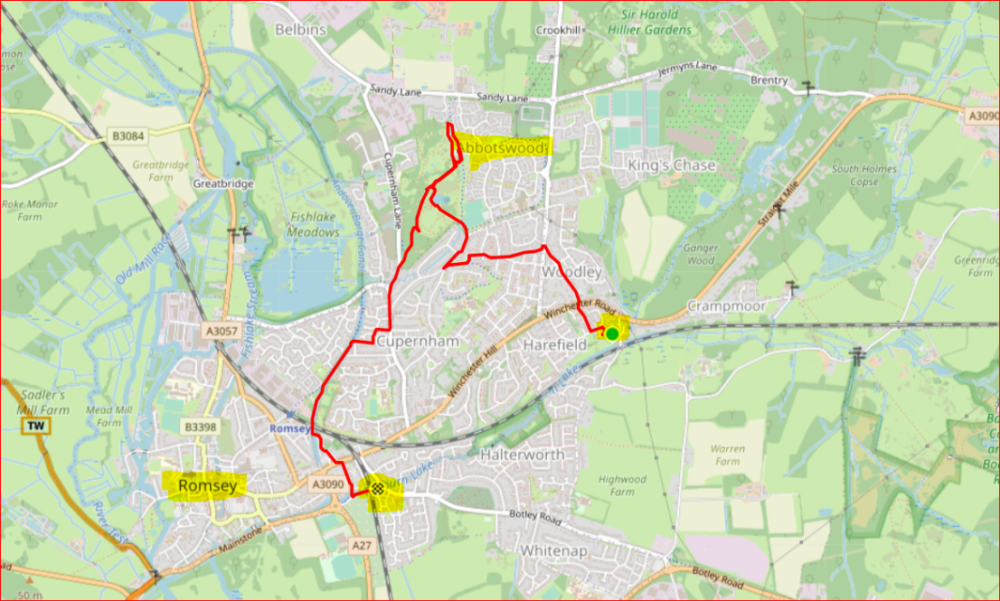 mappa Romsey Abbotswood reserve